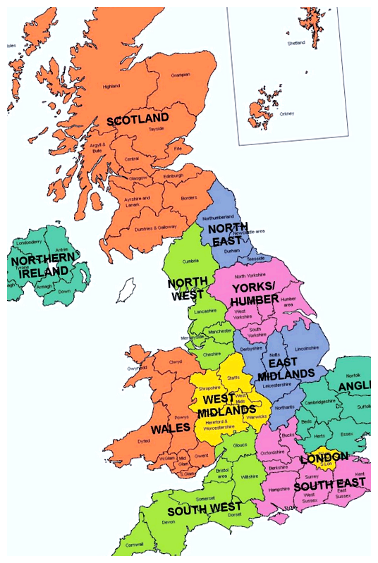 Какие главные города Англии