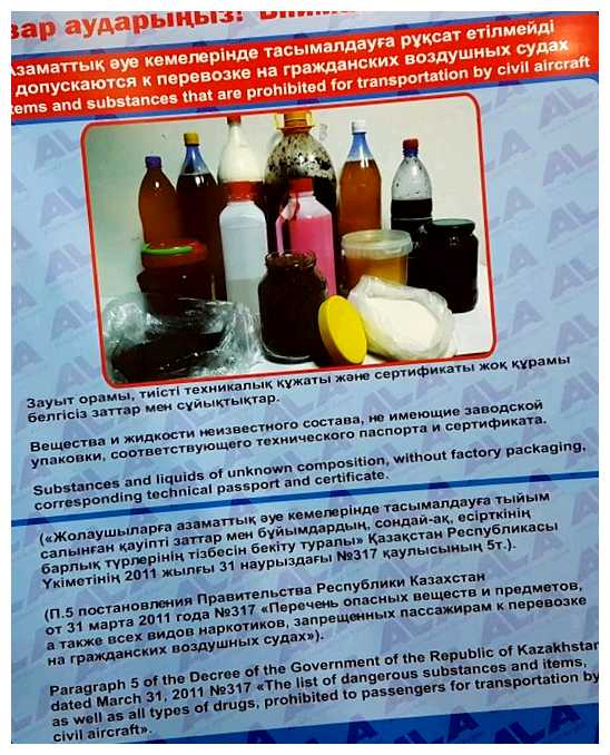 Какие продукты можно перевозить в самолете