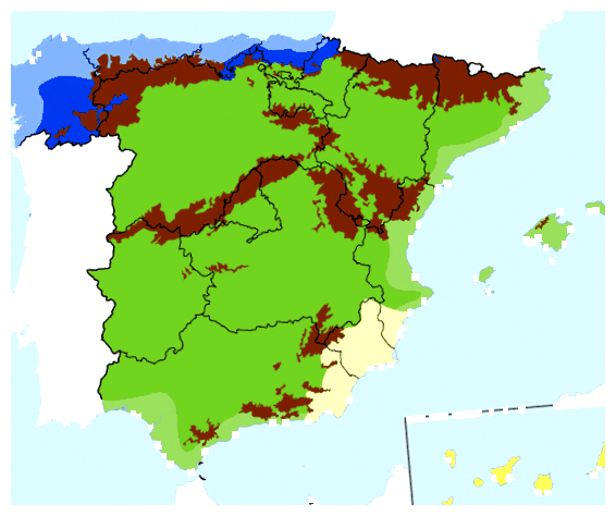Какой тип климата в Испании